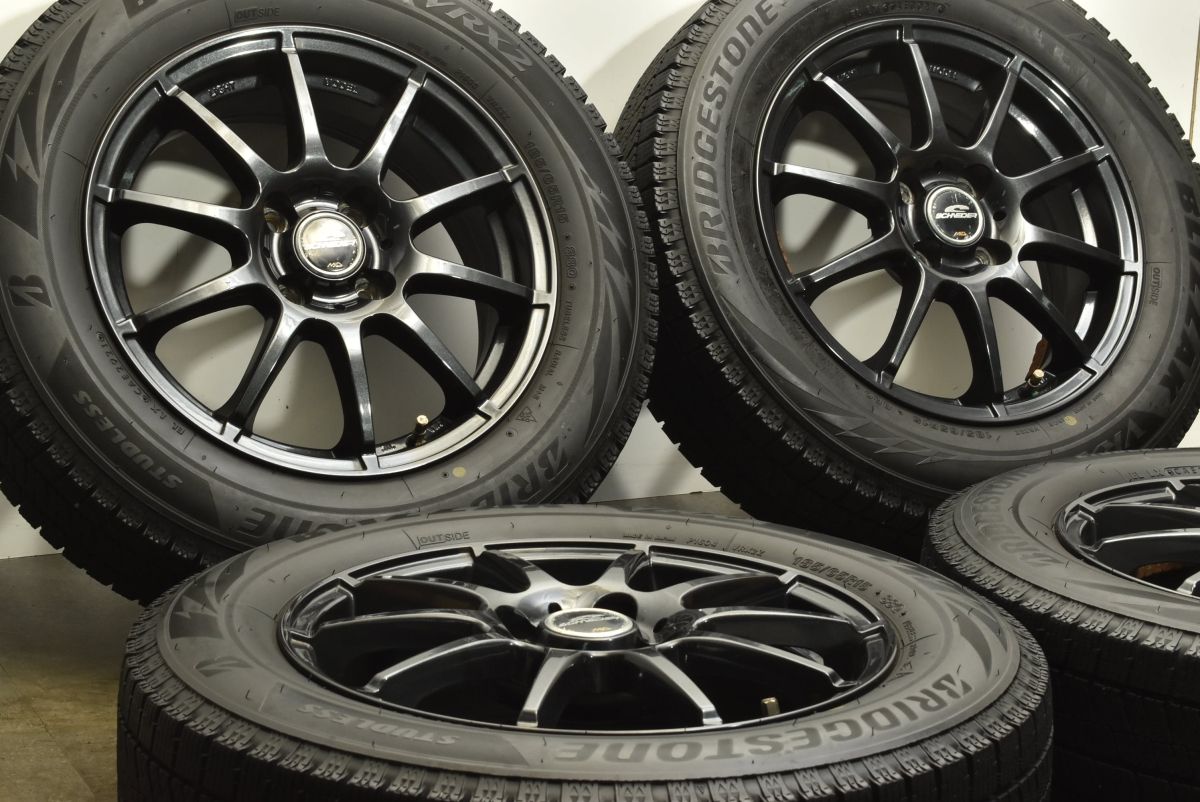 交換用に シュナイダー 15in 5.5J 40 PCD100 ブリヂストン ブリザック VRX2 185 65R15 フィールダー アクア ヤリス フリード MAZDA2