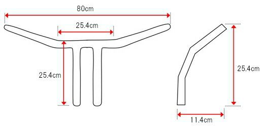 1-1 2インチ BIG BUFFALO Tバー クローム 10インチ