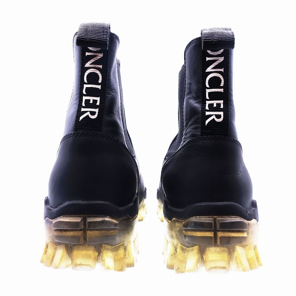【美品】MONCLERモンクレール黒ブラック チェルシーブーツショートサイドゴア MONCLERモンクレール黒ブラック チェルシーブーツショート