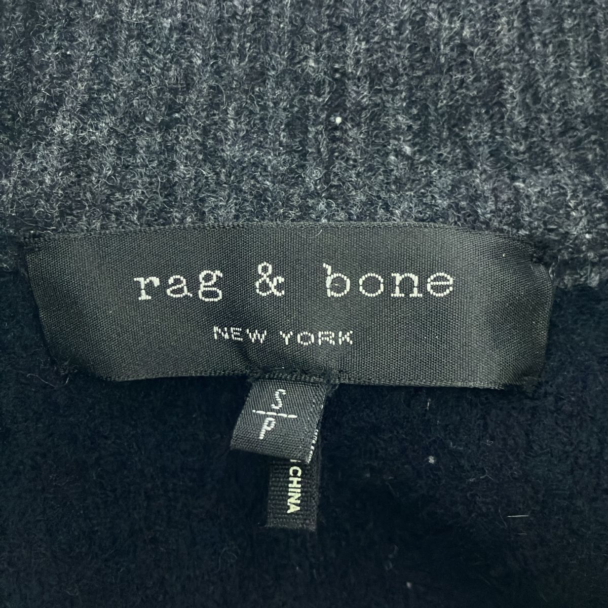 rag&bone ラグアンドボーン ウールニットジャケット ネイビー S - メルカリ