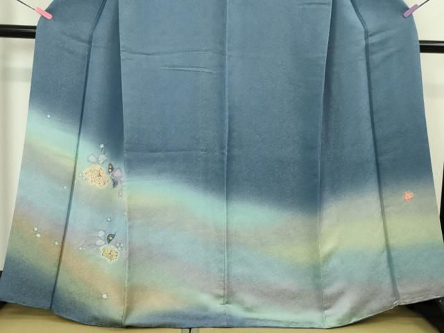 平和屋本店□極上 久保田一竹 幻の辻が花 訪問着 暈し染め 銀通し地