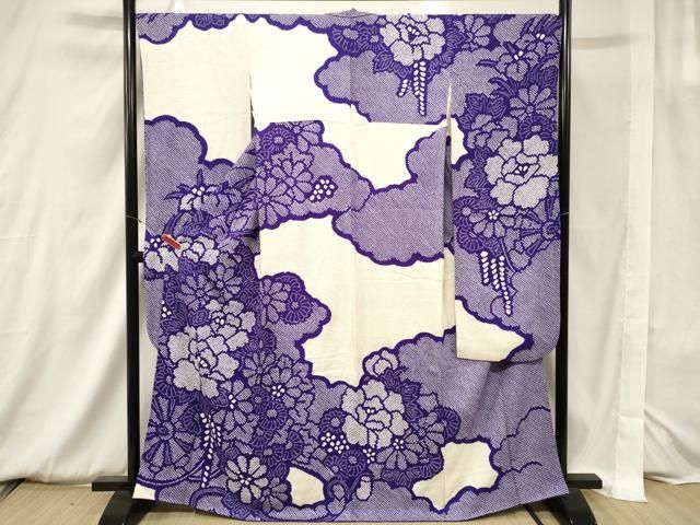 平和屋着物□豪華振袖 総絞り 雲取り花車文 正絹 逸品 CAAV4199in  