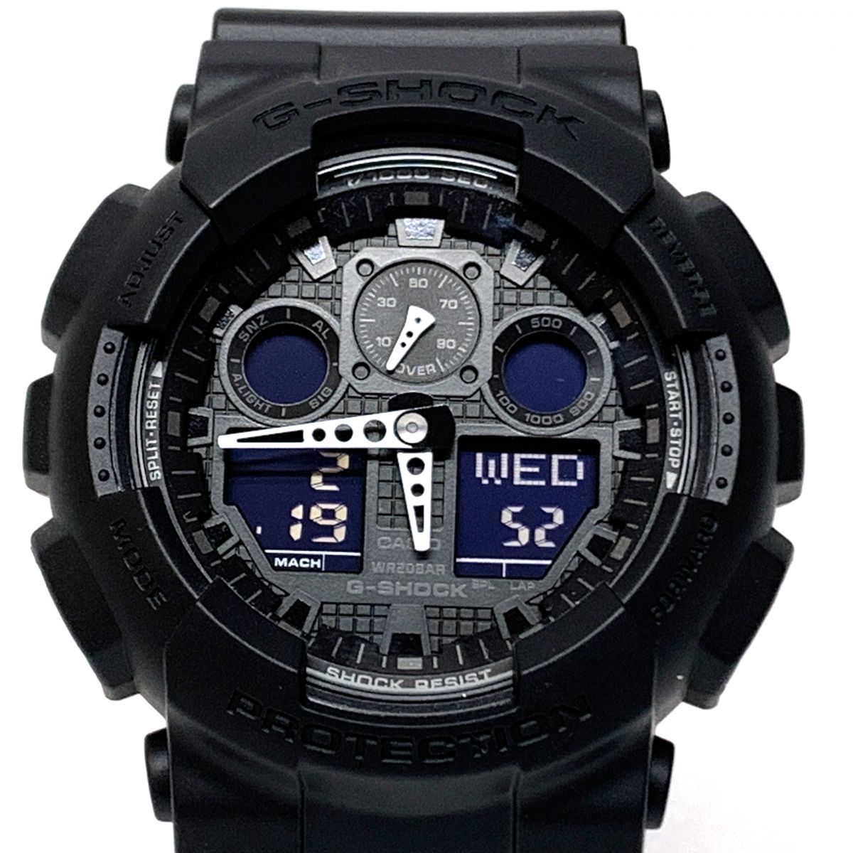 tu160s 【新古品】 CASIO カシオ Ｇショック G-SHOCK アナログ ストップウォッチ機能付き GA-100-1AJF 【津山店】