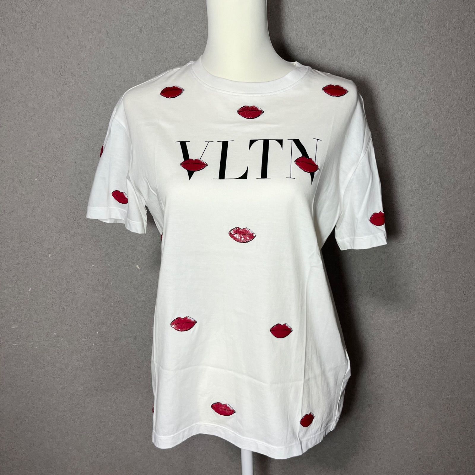 極美品】VALENTINO ヴァレンティノ リップ スパンコール Tシャツ XS  
