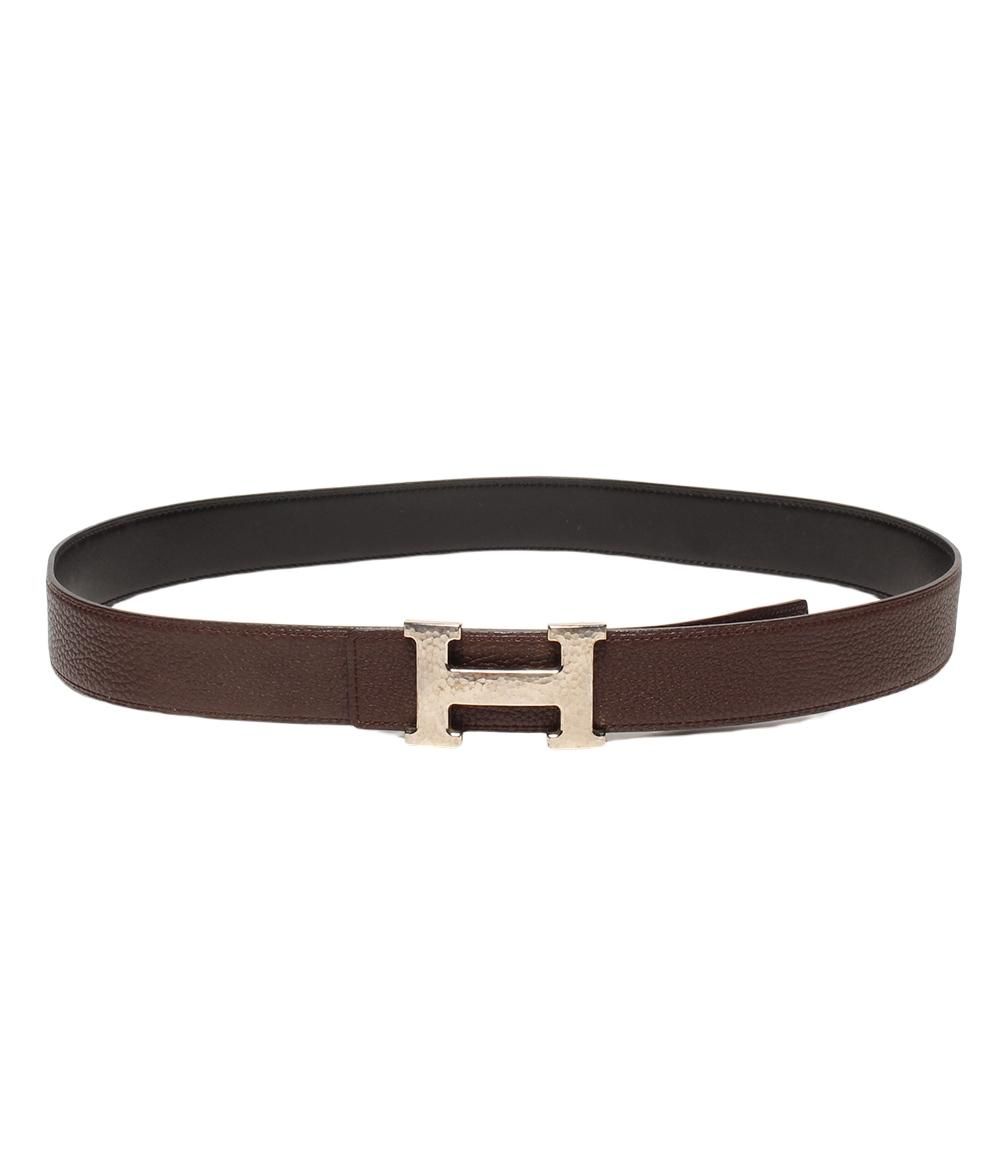 エルメス ベルト □P刻印 シルバー金具 Hバックル ユニセックス HERMES