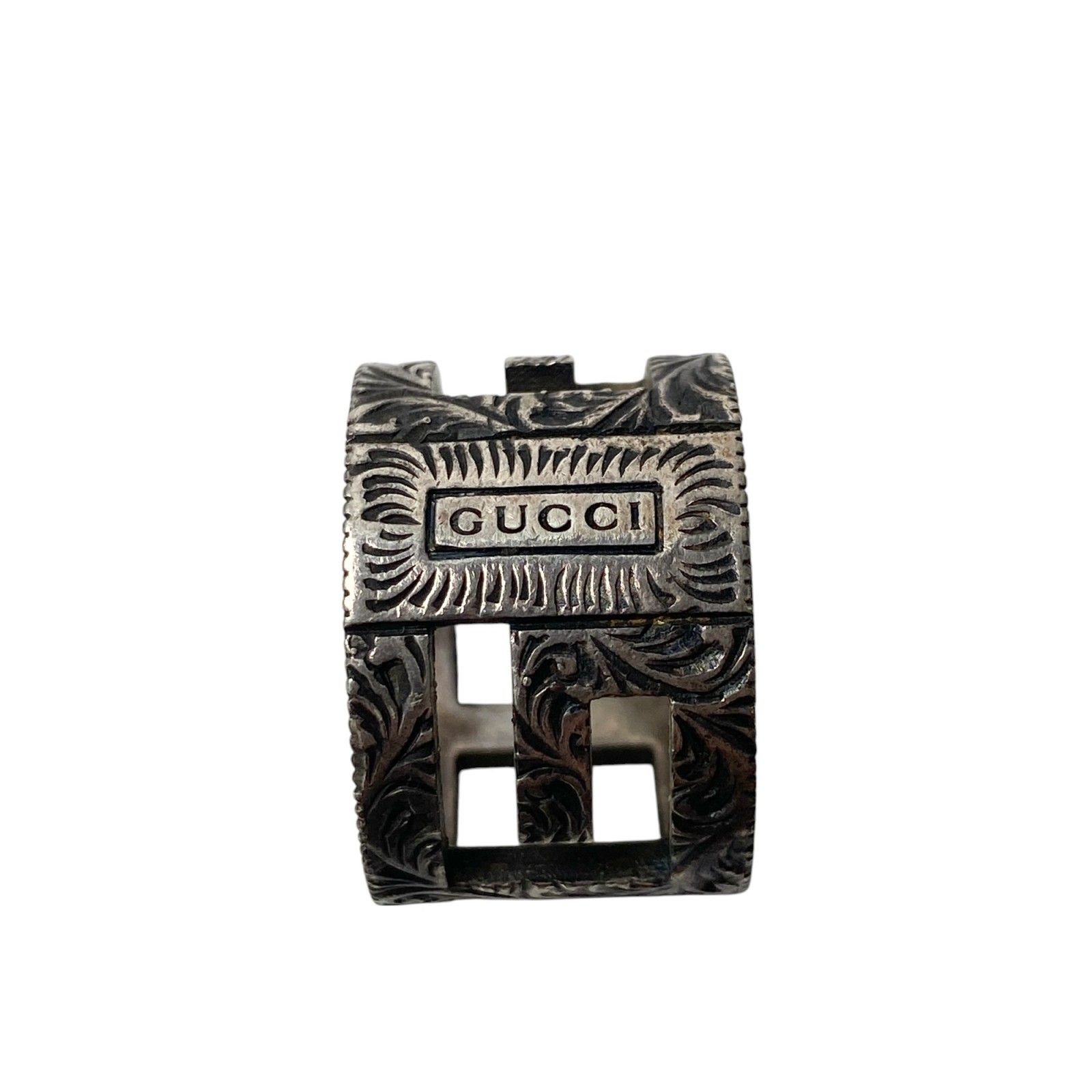 gucci リング アラベスク 20号 グッチ GUCCI メンズ GGリング 925 #20 Gキューブ アラベスク