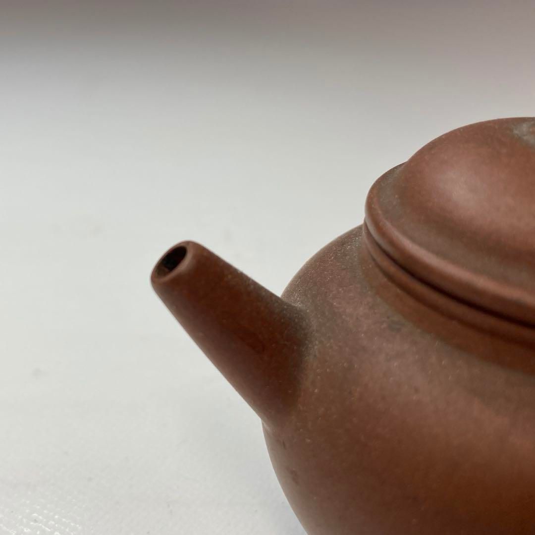 孟臣 朱泥 急須 幅約8 8㎝ 本さ5 0520