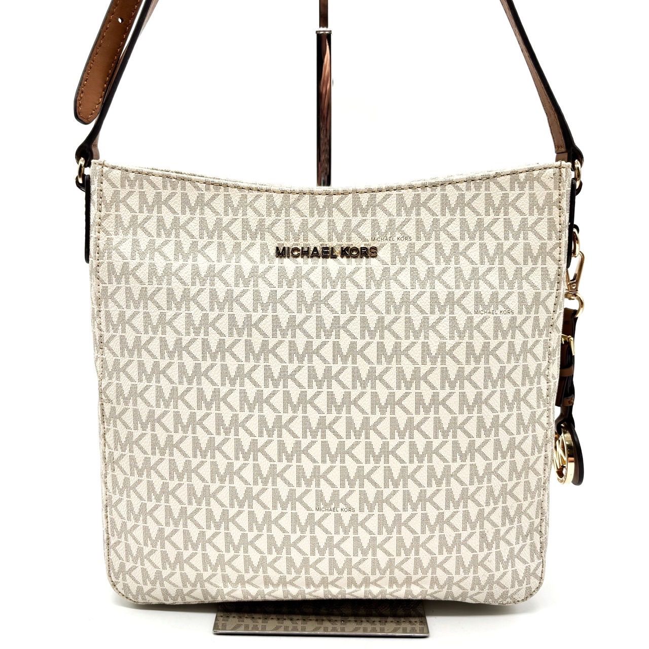 マイケルコース レザー チェーンショルダーバッグ ポーチ付き ゴールド