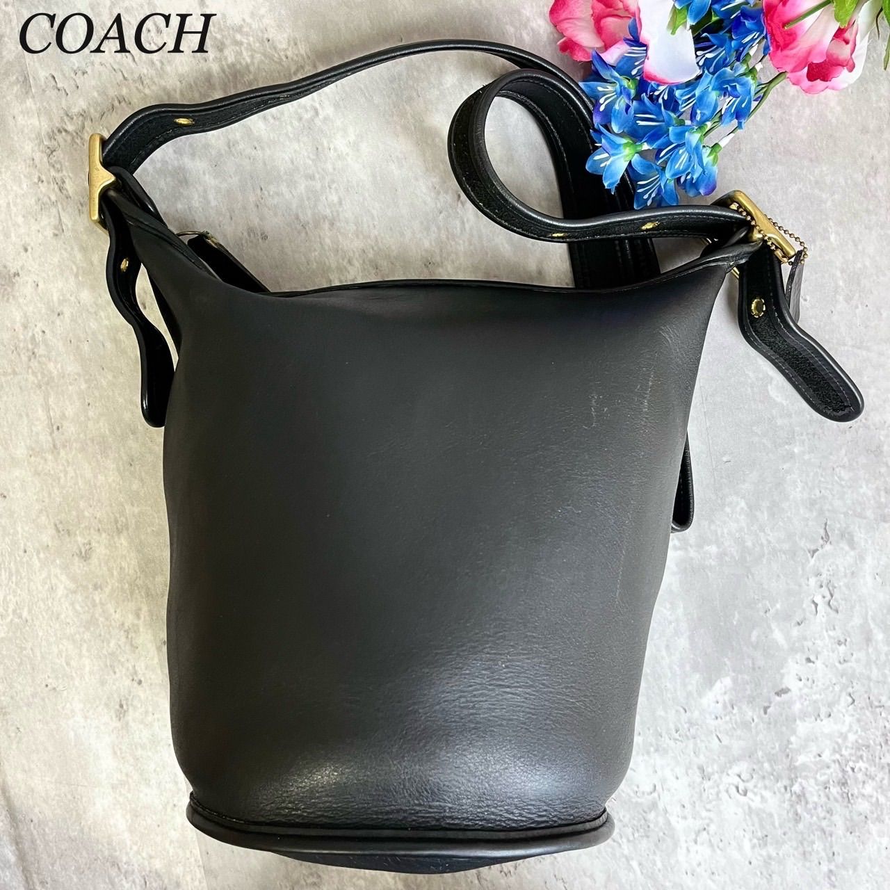 オールドコーチ COACH ブラック バケツ型バッグ USA製 9085 COACH