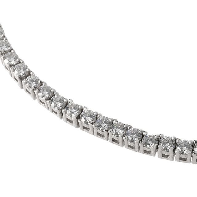 モアサナイトテニスネックレス 4mm テニスネックレス シルバーゴールド