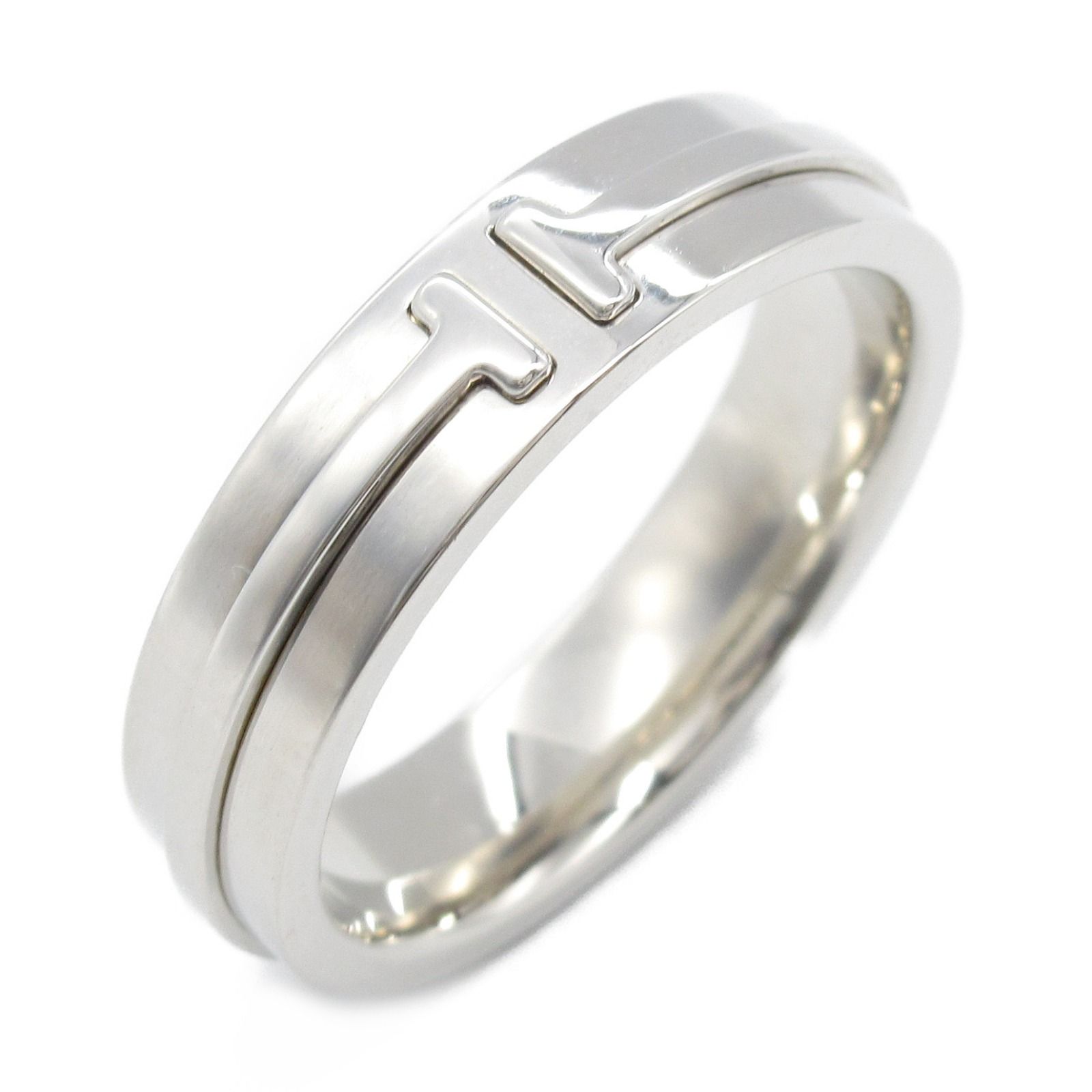 ティファニー TIFFANY＆CO リング 指輪 Tトゥー ナロー リング 19 K18WG ホワイトゴールド Tトゥー ナロー リング レディース Used A