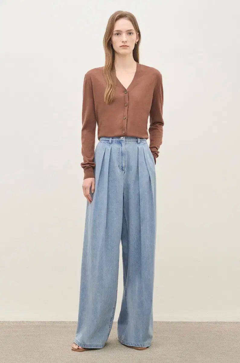 2025 the CASHMERE ツータック ワイド パンツ The HANDSOME