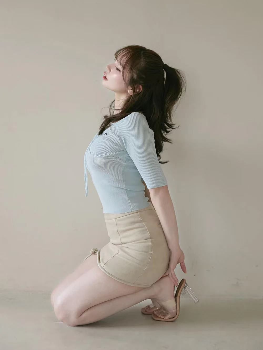 トップス andmary Alma cachecoeur tops gray ANDMARY】Alma cachecoeur tops