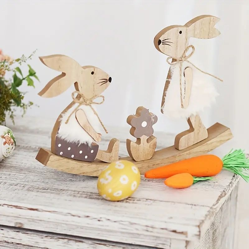 イースターうさぎの置物　_ハンドメイド 手編み 小物入れ イースターうさぎの置物_ハンドメイド 手編み 小物入れ