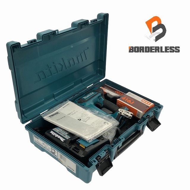 ☆中古品☆makita マキタ 18V 充電式タッカー ST421D 本体+充電 ☆中古品☆makita マキタ 18V 充電式タッカー ST421D 本体+充電