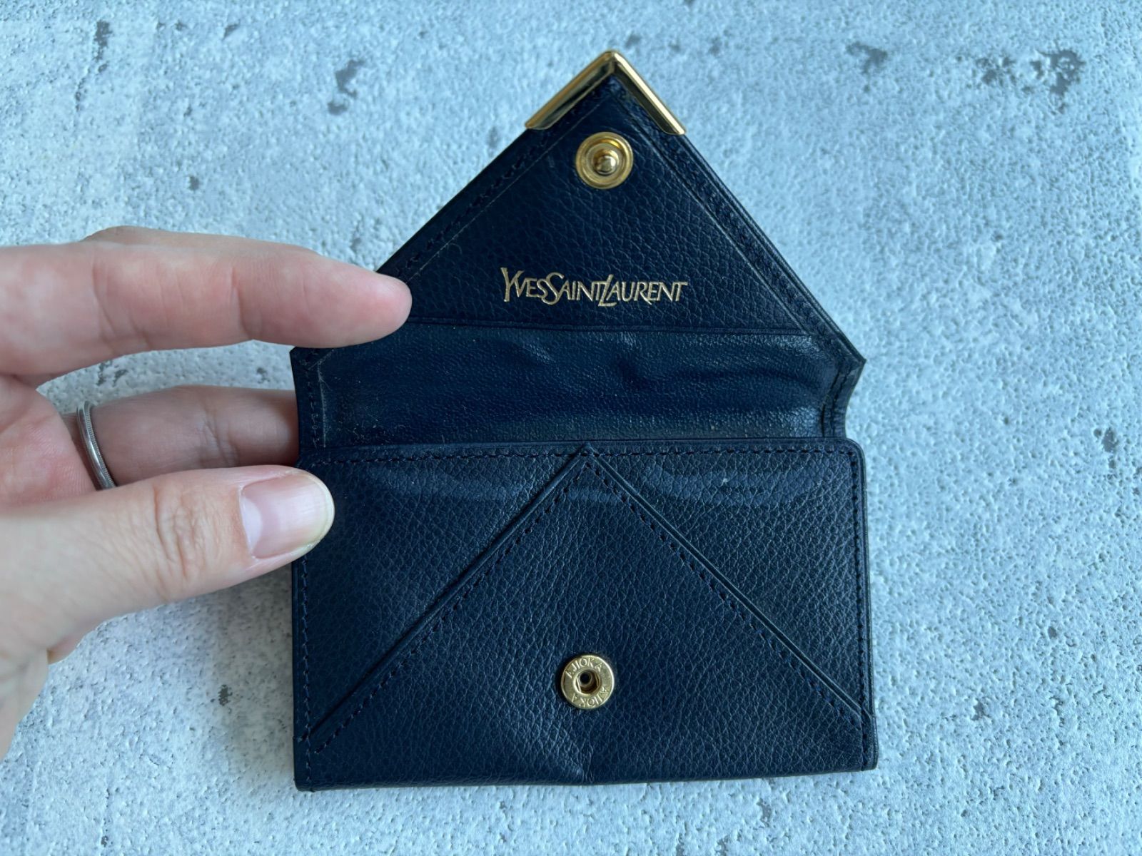 （michi）SAINT LAURENT キーケース SAINT LAURENT サンローラン 6連キーケース ブラック GP レザー