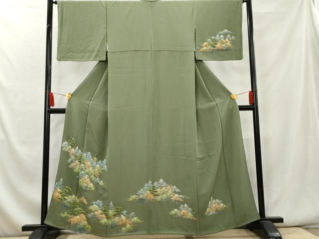 平和屋着物▽訪問着 無双 紗袷 紗×絽 枝花文 正絹