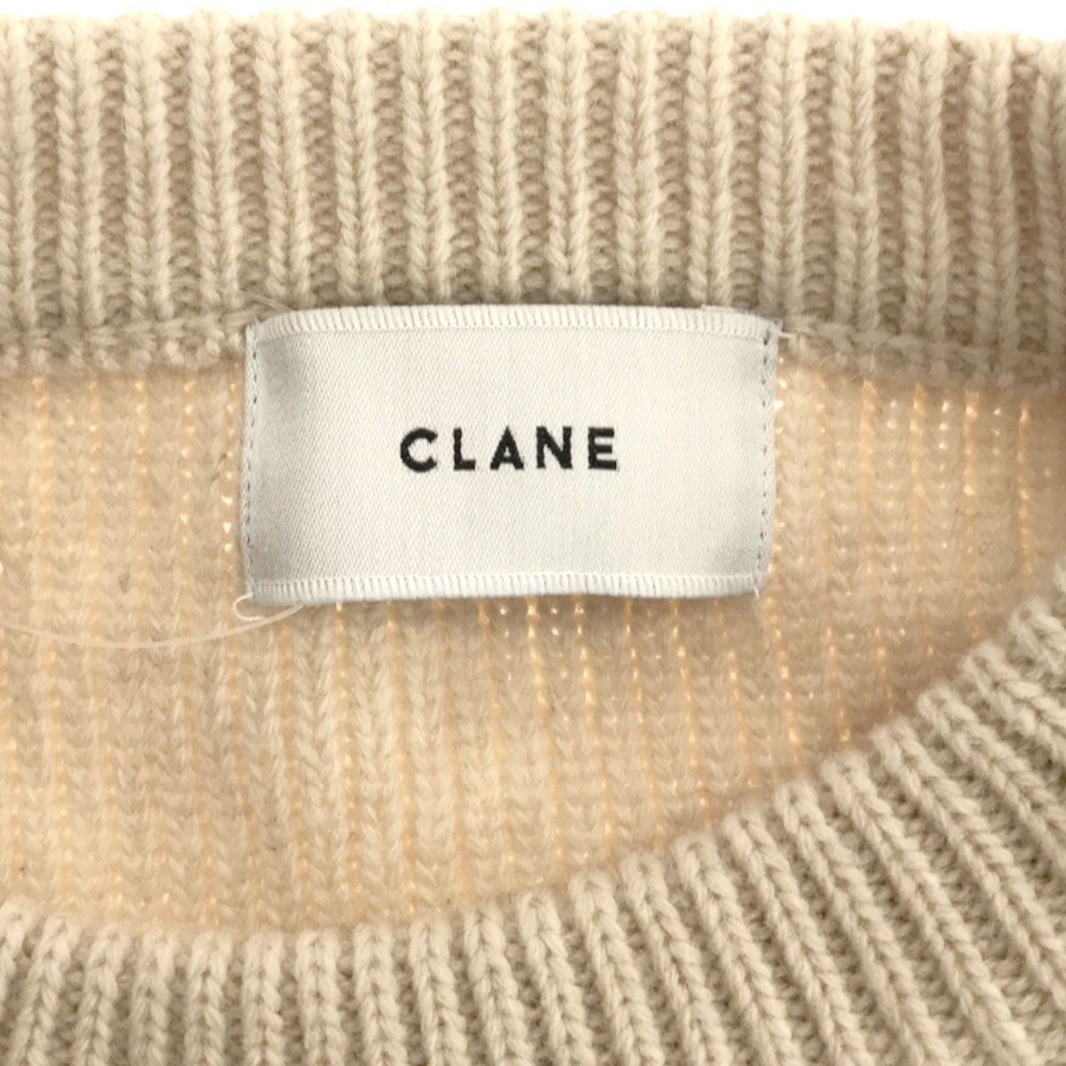STUDIOUS - CLANE☆2WAY SLANT KNIT TOPSアイボリー 21AW 2WAY SLANT KNIT TOPS