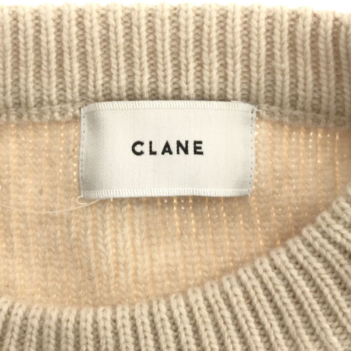 CLANE クラネ 21AW 2WAY SLANT KNIT TOPS スラントニットトップス アイボリー系 2 11106-1272 - メルカリ