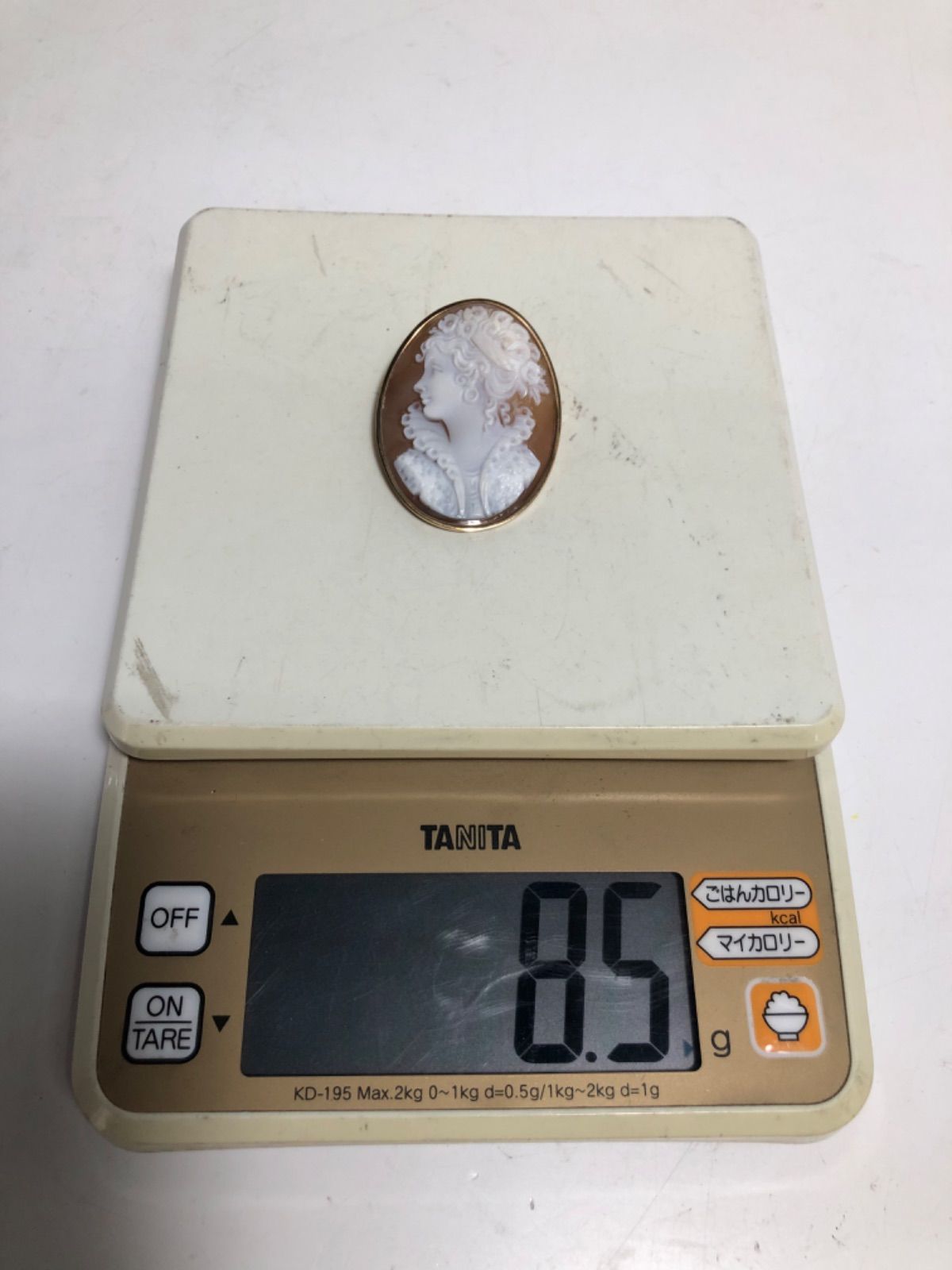 ☆Donadio ドナディオ アンティーク カメオ ブローチ 585刻印K14