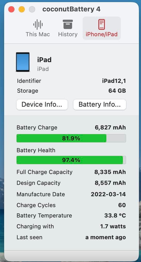 バッテリー最大容量96% C5171-60