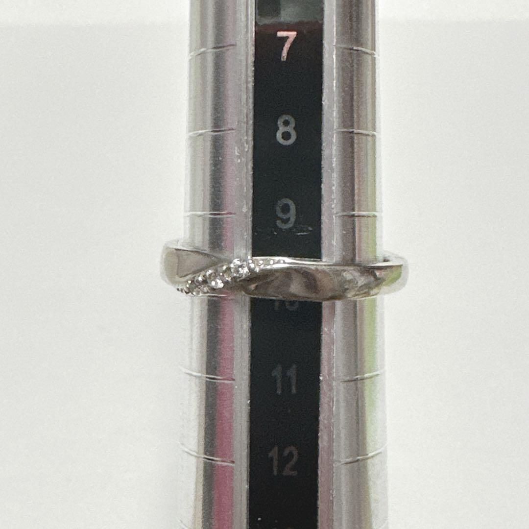 4℃ ヨンドシー ペアリング 指輪 シルバー 石付き 箱付き 永遠の愛 10号 