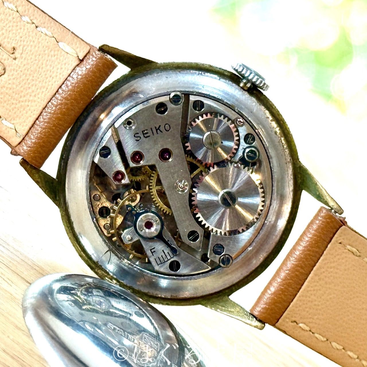  40 50年代製造 セイコー エクストラフラット 手巻きメンズウォッチOH済 手巻き時計 腕時計(アナログ)