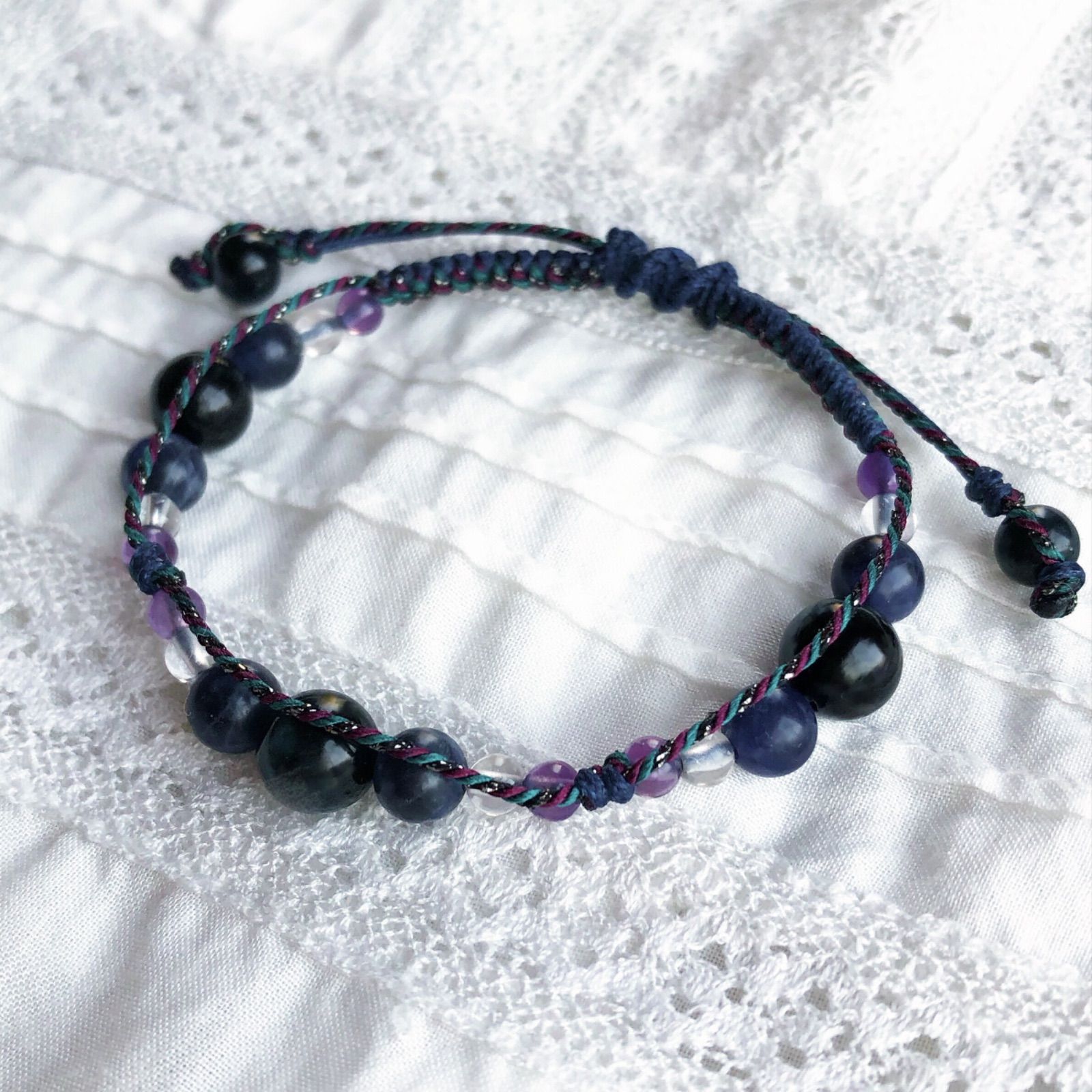 フルーツ飴 ブルーベリー飴 みたいな 天然石 昇苑くみひも 和風  