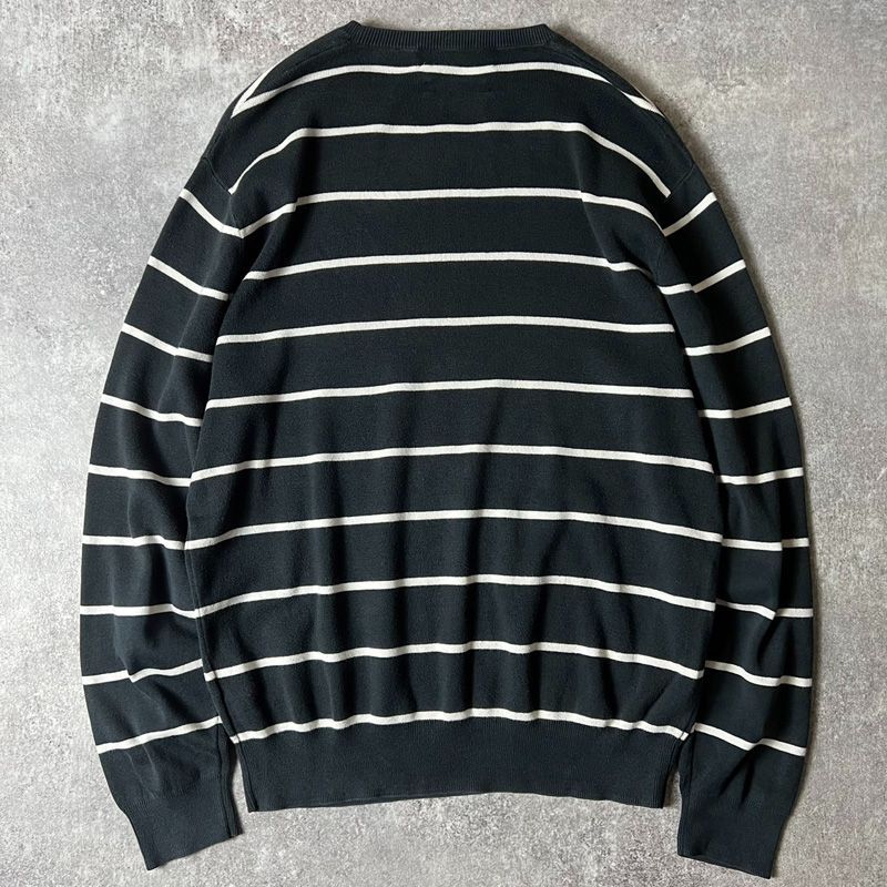 90s POLO RALPH LAUREN ボーダー ピマ コットン ニット セーター M 