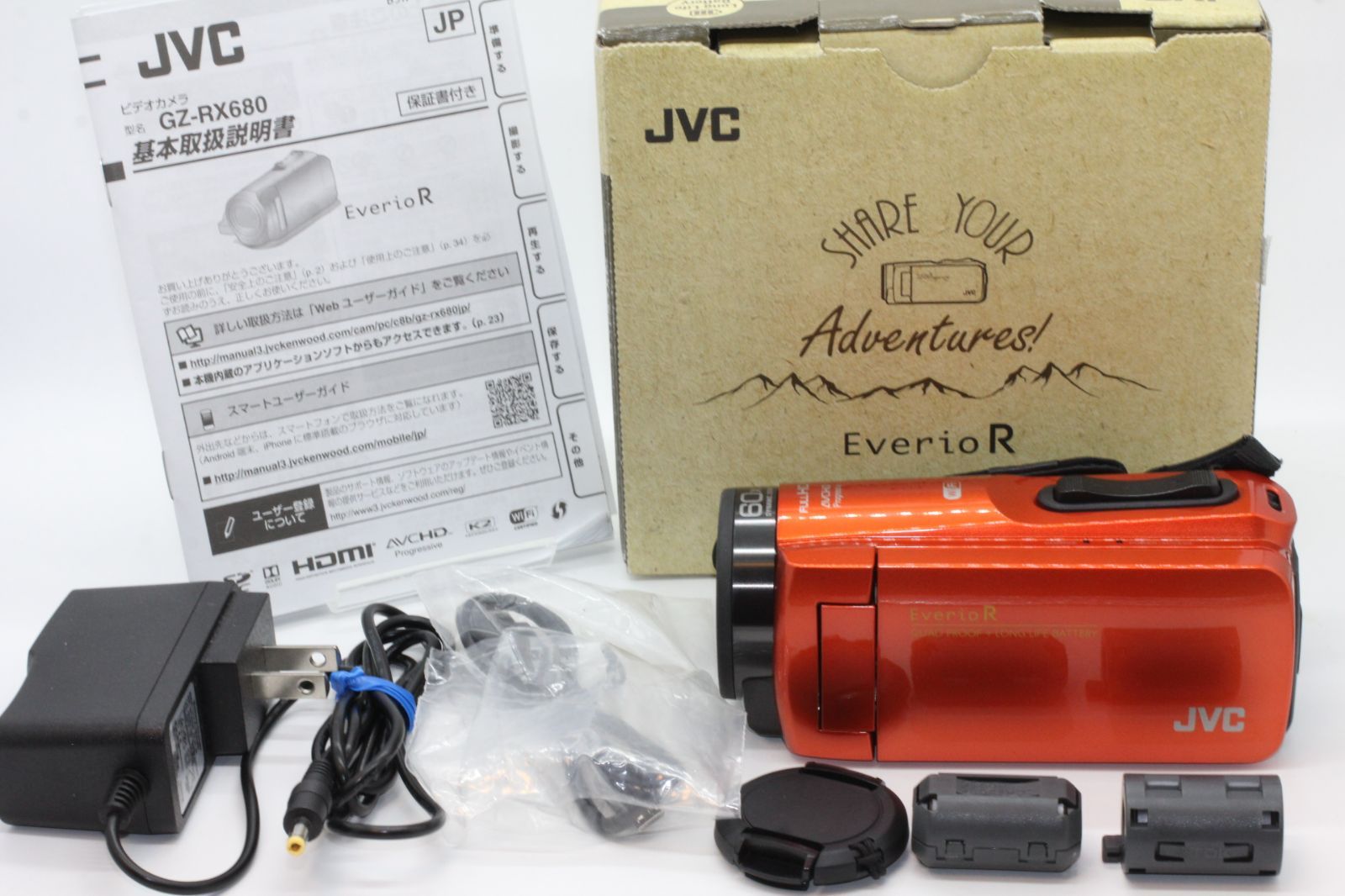 JVC ビデオカメラ KENWOOD Everio R GZ-RX680-D - ビデオカメラ