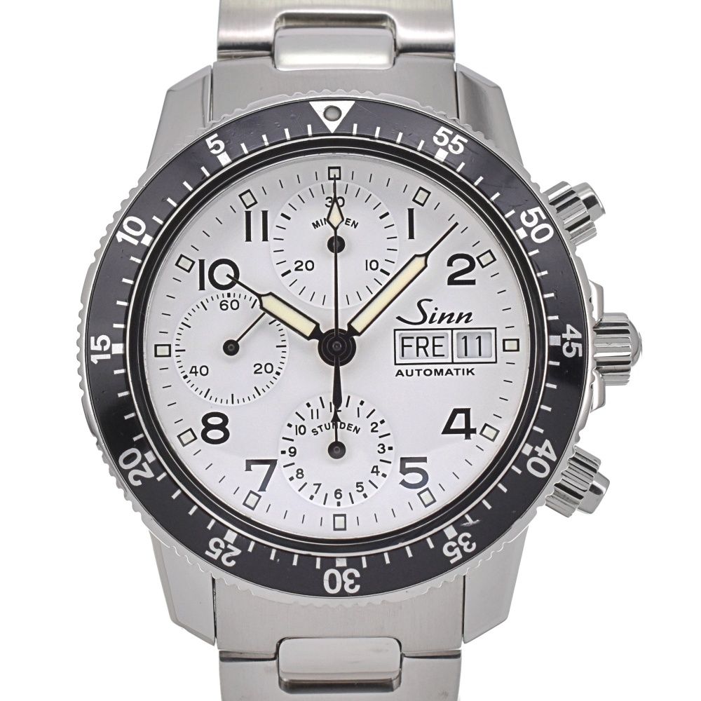 ジン Sinn 103.B.SA.WH 103シリーズ クロノグラフ デイデイト 200本 自動巻き メンズ き D 138866