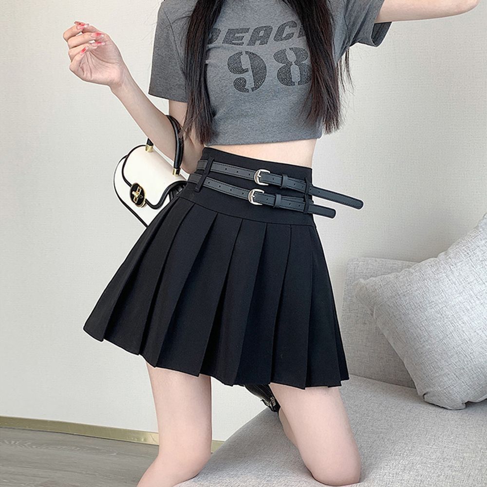 美品】韓国パーリーゲイツ ミニスカート インナーパンツ ポーチ付き に