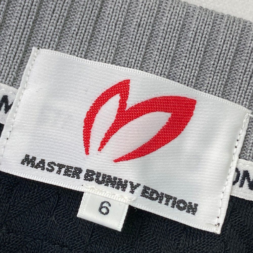 サイズ：6 MASTER BUNNY EDITION マスターバニーエディション 2024年モデル 半袖ポロシャツ ヘリンボーン柄 ブラック系 [240101445557] ゴルフウェア メンズ ストスト サイズ：6 MASTER BUNNY EDITION マスターバニーエディション