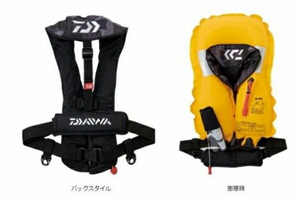 DF 2021 ウォッシャブルライフジャケット F 肩掛けタイプ手動 自動膨脹式 グリーンカモ