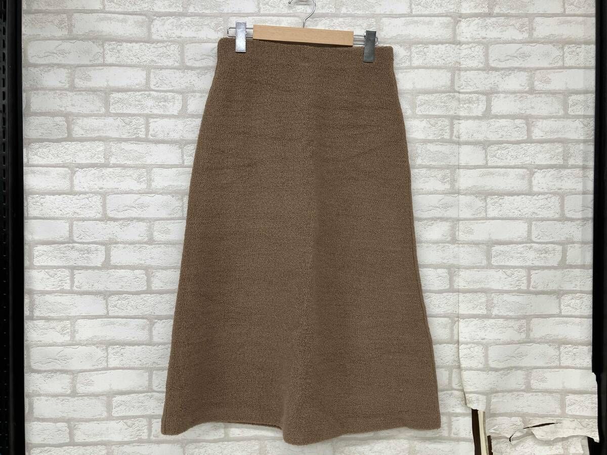 JIL SANDER KK PW KA 0003 ジル サンダー スカート レディース ブラウン ベージュ size M イタリア製 ウール ポリエステル