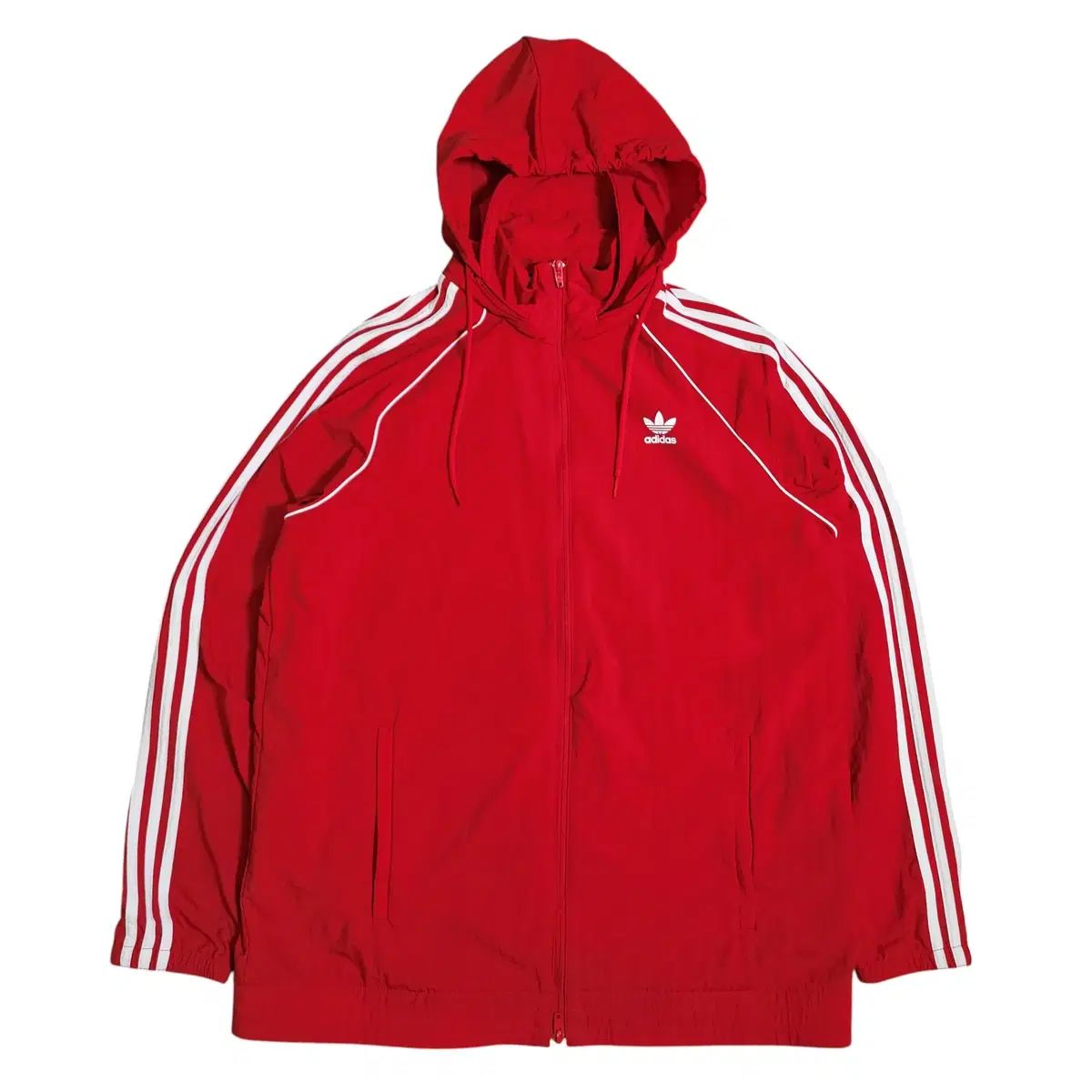 adidas アディダス レッド ウィンド ブレーカー フード ウインドブレーカー