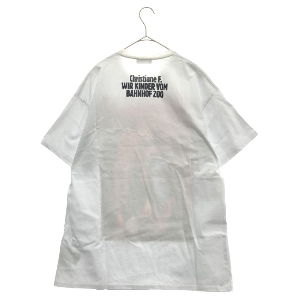 RAF SIMONS (ラフシモンズ) 18AW Christiane F.フォトプリント半袖Tシャツ ホワイト 182.127C