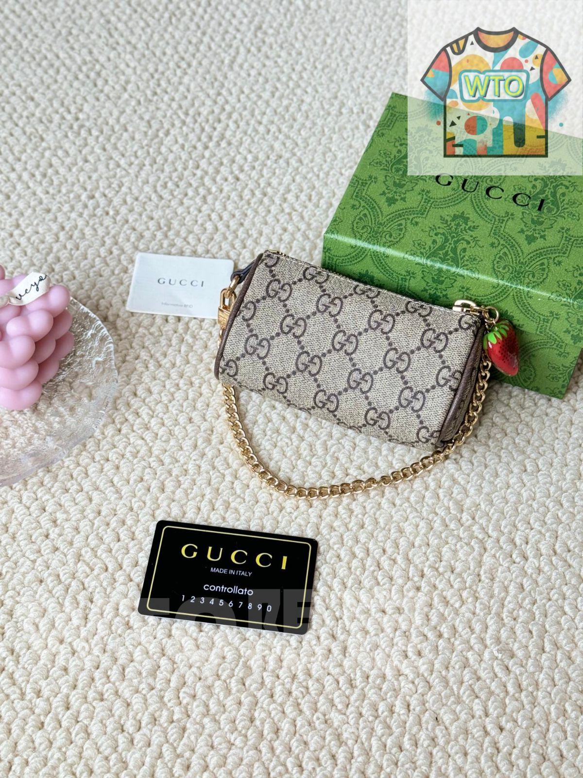 GUCCI コインケース ベージュ 中古・古着通販】GUCCI (グッチ) コインケース ベージュ