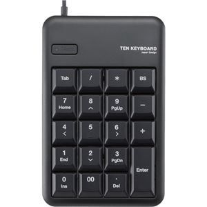 （まとめ） エレコム USB 2.0 HUB付 テンキーパッド メンブレン ブラック TK-TCM012BK／RS 1個 
