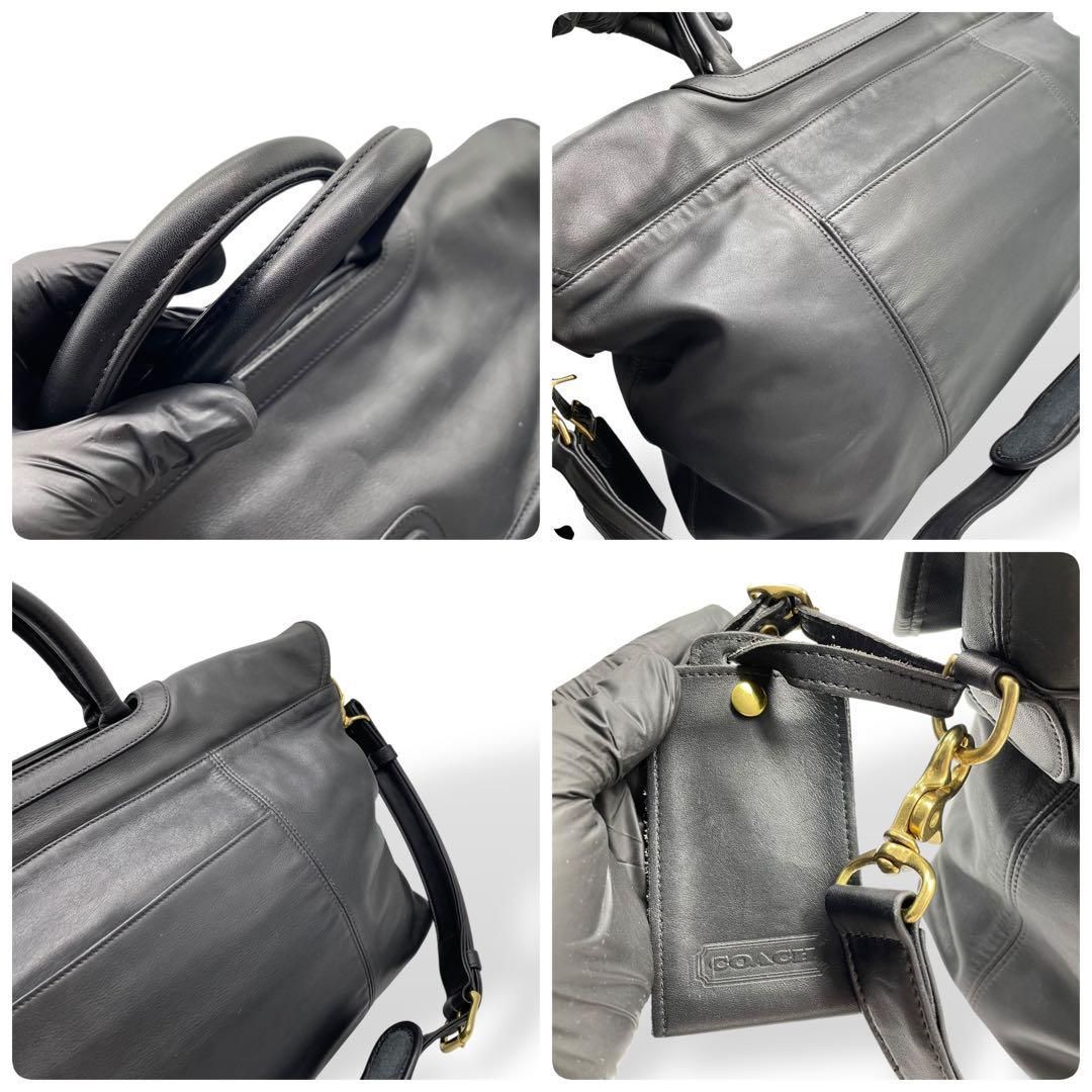 【希少・極美品】オールドコーチ ボストンバッグ 2way キャンバス レザー 極美品 COACH 超レア オールドコーチ USA製 2way ボストン
