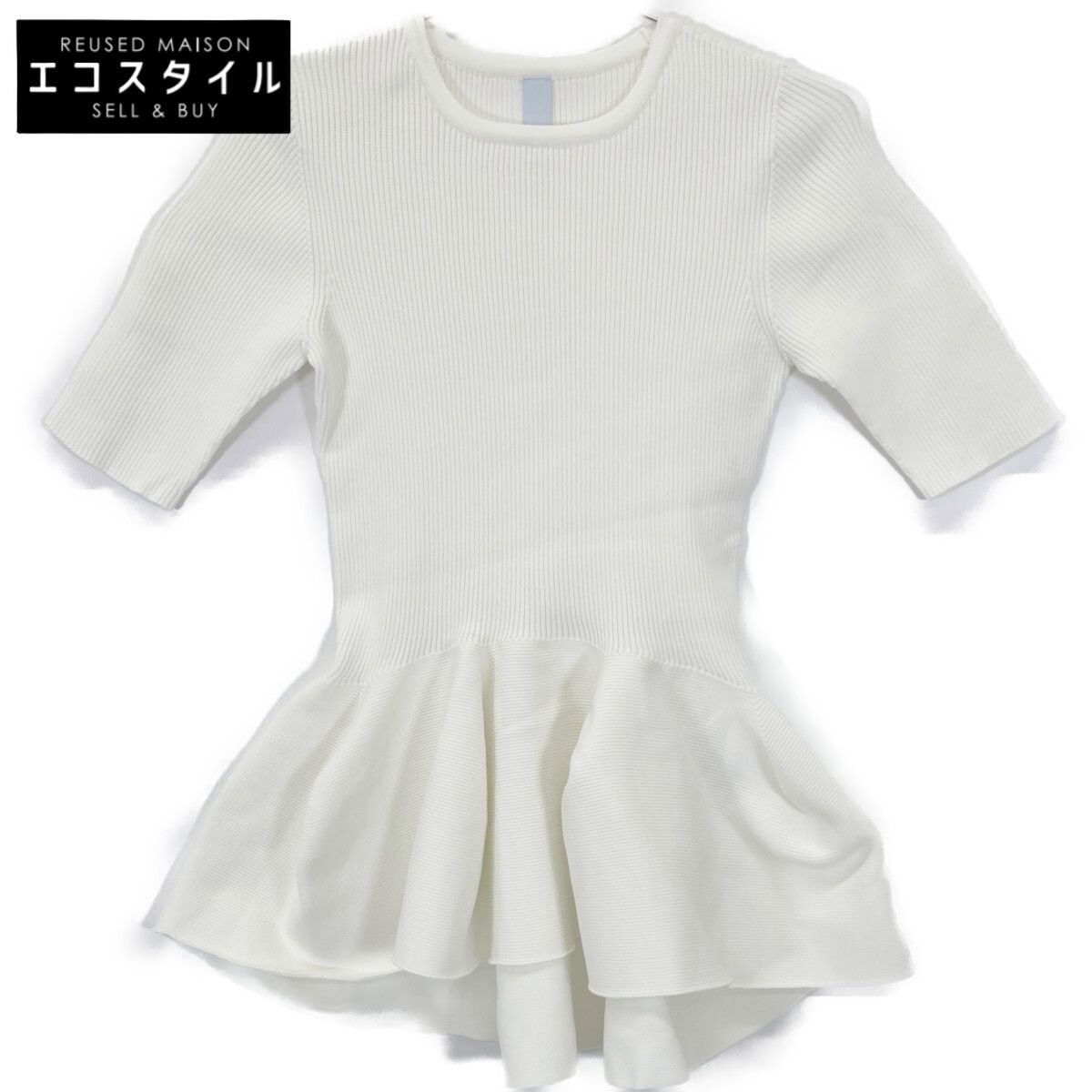 CFCL シーエフシーエル 24SS ホワイト POTTERY SHORT SLEEVE FLARE TOP F