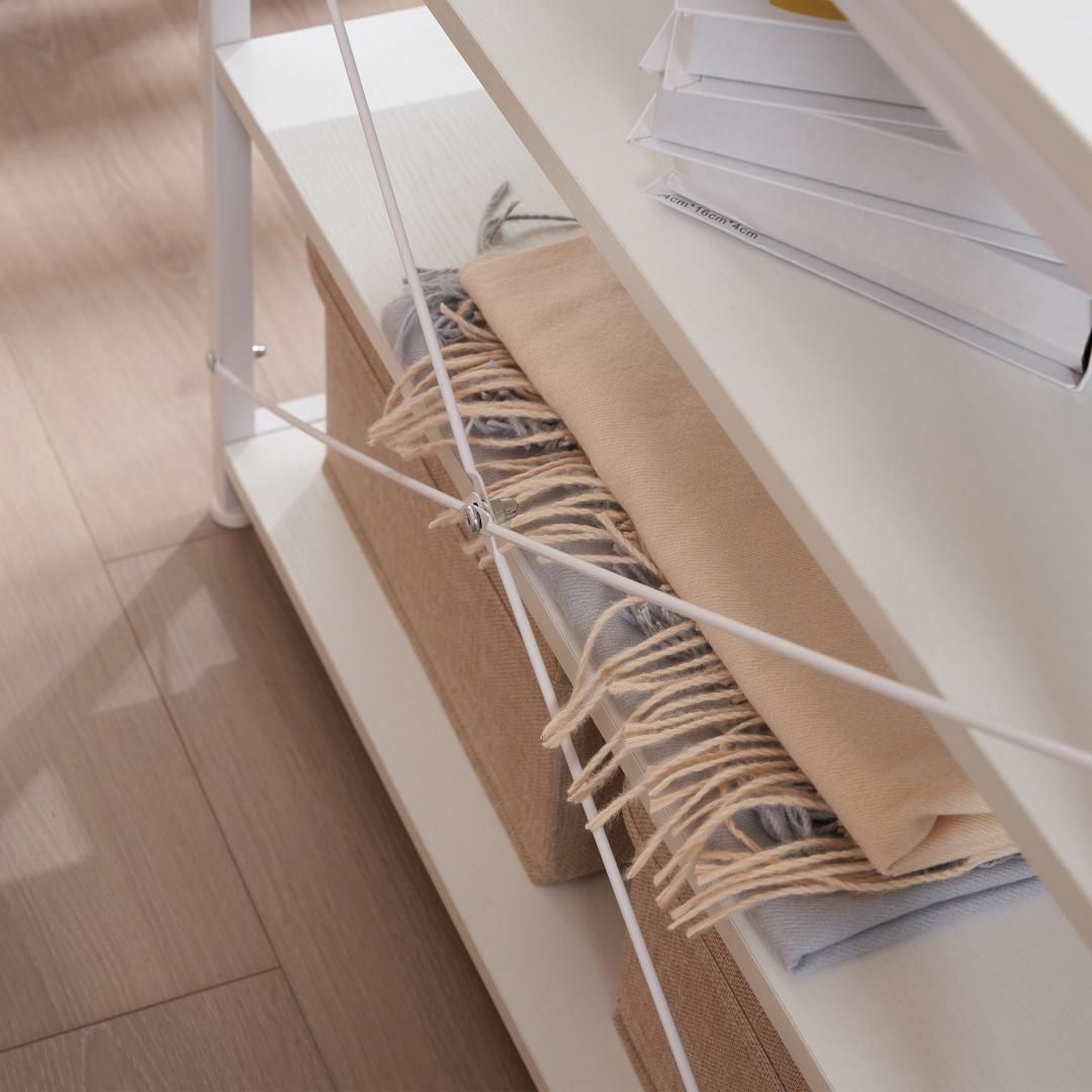 パソコンデスク L字 120cm 3段ミシン台 書斎机 勉強机【ホワイト】 パソコンデスク L字 120cm 3段ミシン台 書斎机 勉強 (机・テーブル