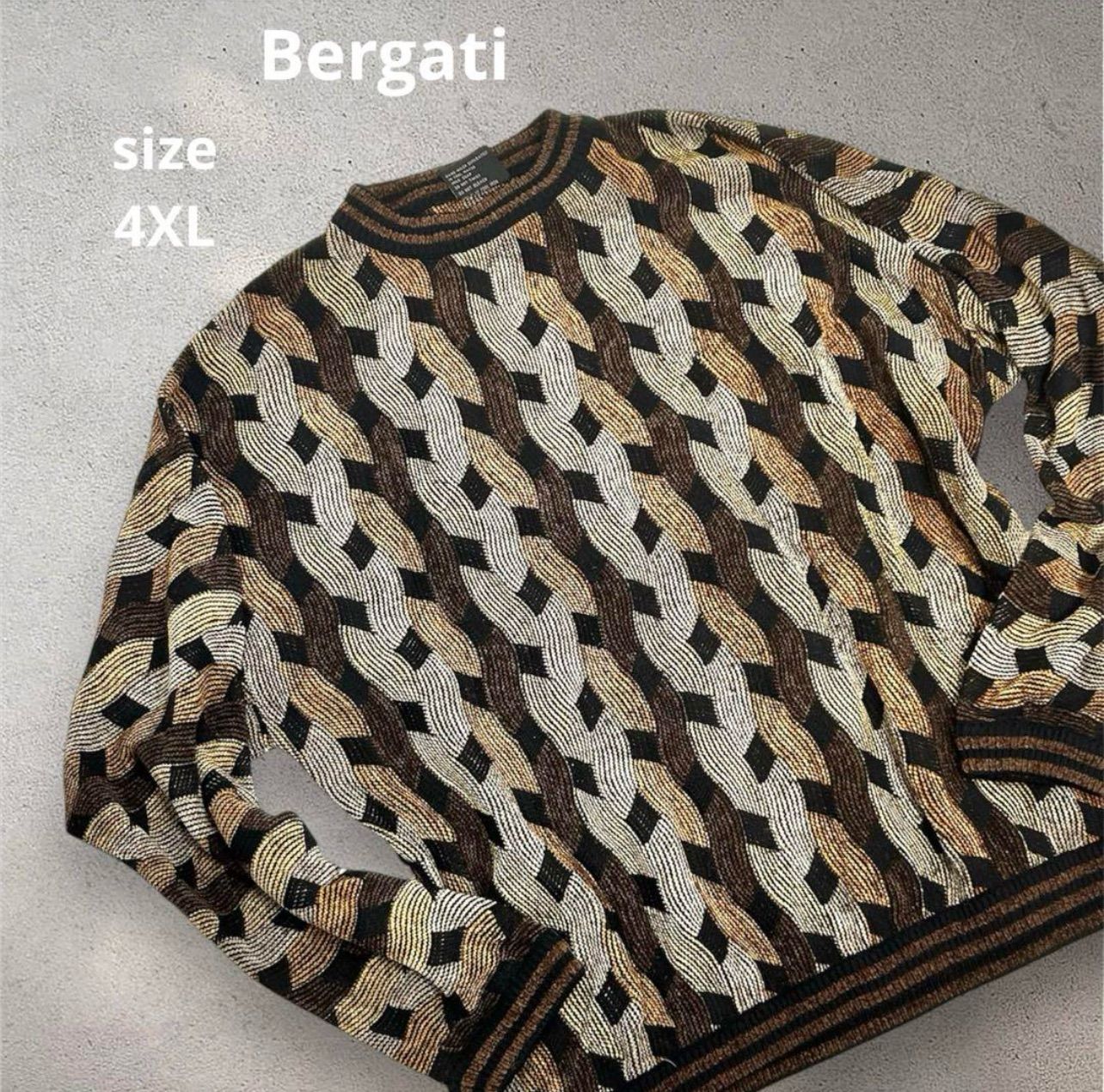 入手困難！【美品】Bergati size 4XL 希少 幾何学模様 クージー風 