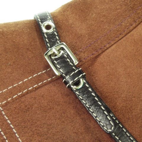 コーチ COACH 帽子 ハット クロッシェ スエード ベルトデザイン