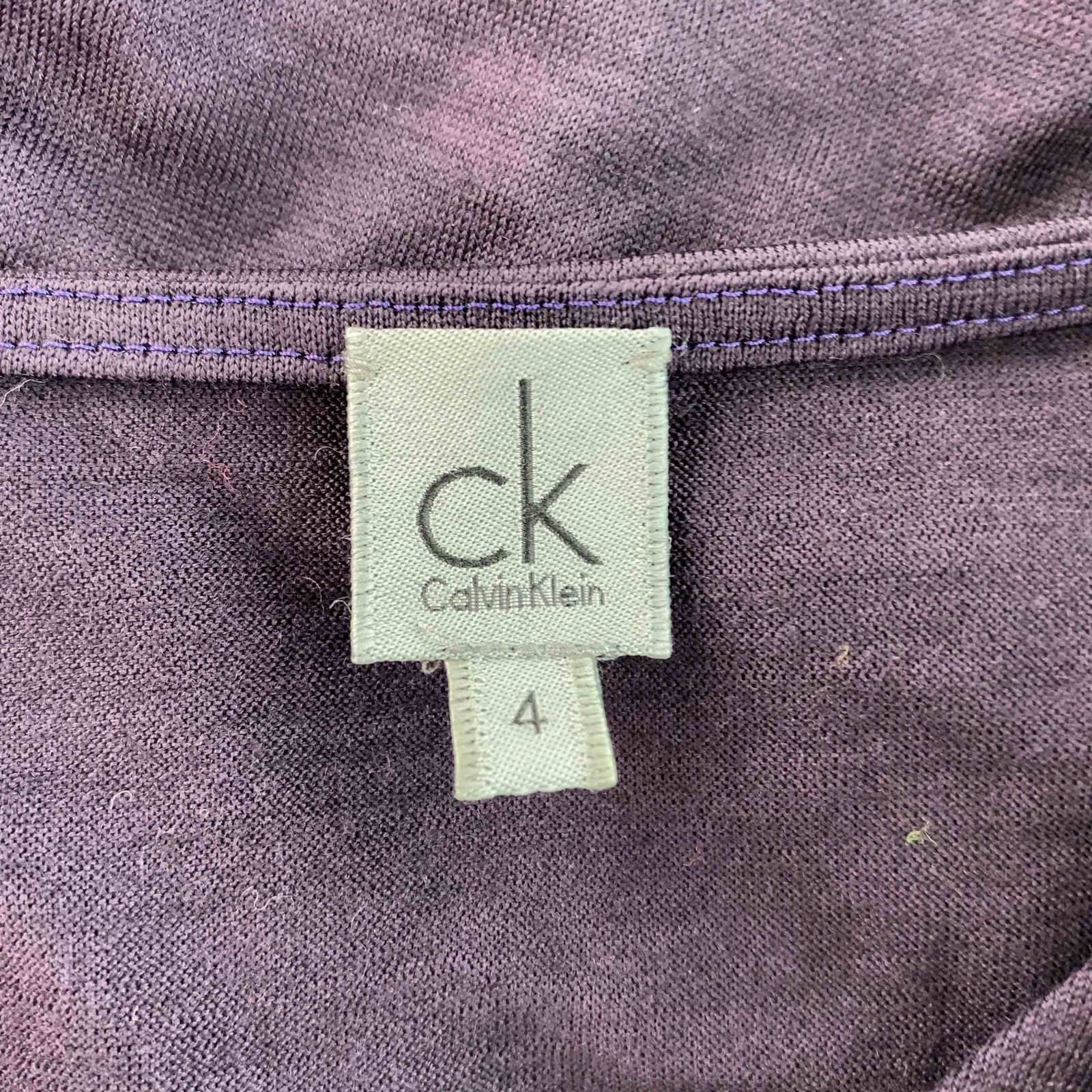 Calvin Klein カルバンクライン　濃紫　インナー　 レディース Tシャツ（長袖）サイズ4