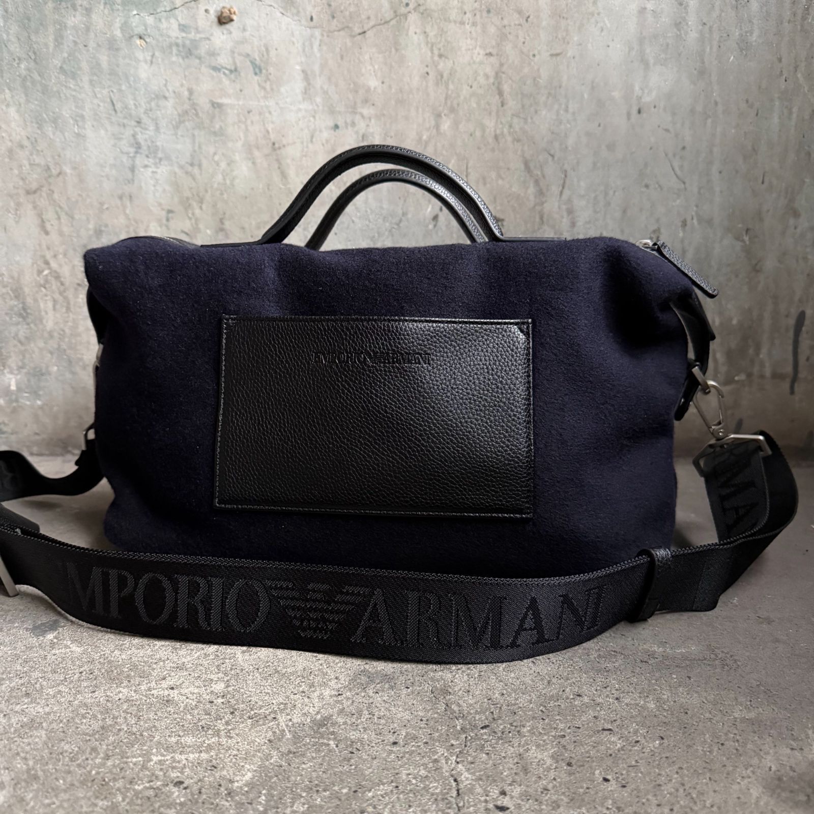 EMPORIO ARMANI ウィークエンドバッグ ウールクロス エンポリオ 