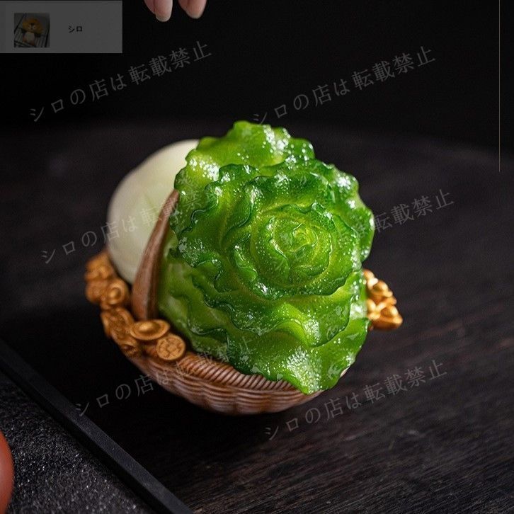 白菜 はくさい 置物 伝統 工芸品 富飾り 樹脂製 幸運 長寿 縁起物 魔