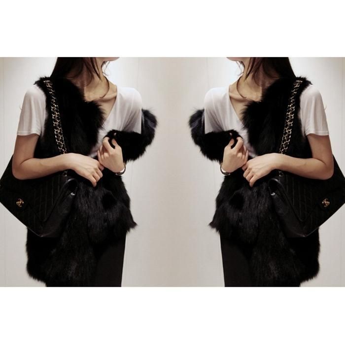 Giorgio Brato ジョルジオ・ブラット　ファー　ロングベスト　コート黒 Giorgio Brato ジョルジオ・ブラット ファー ロングベスト コート黒