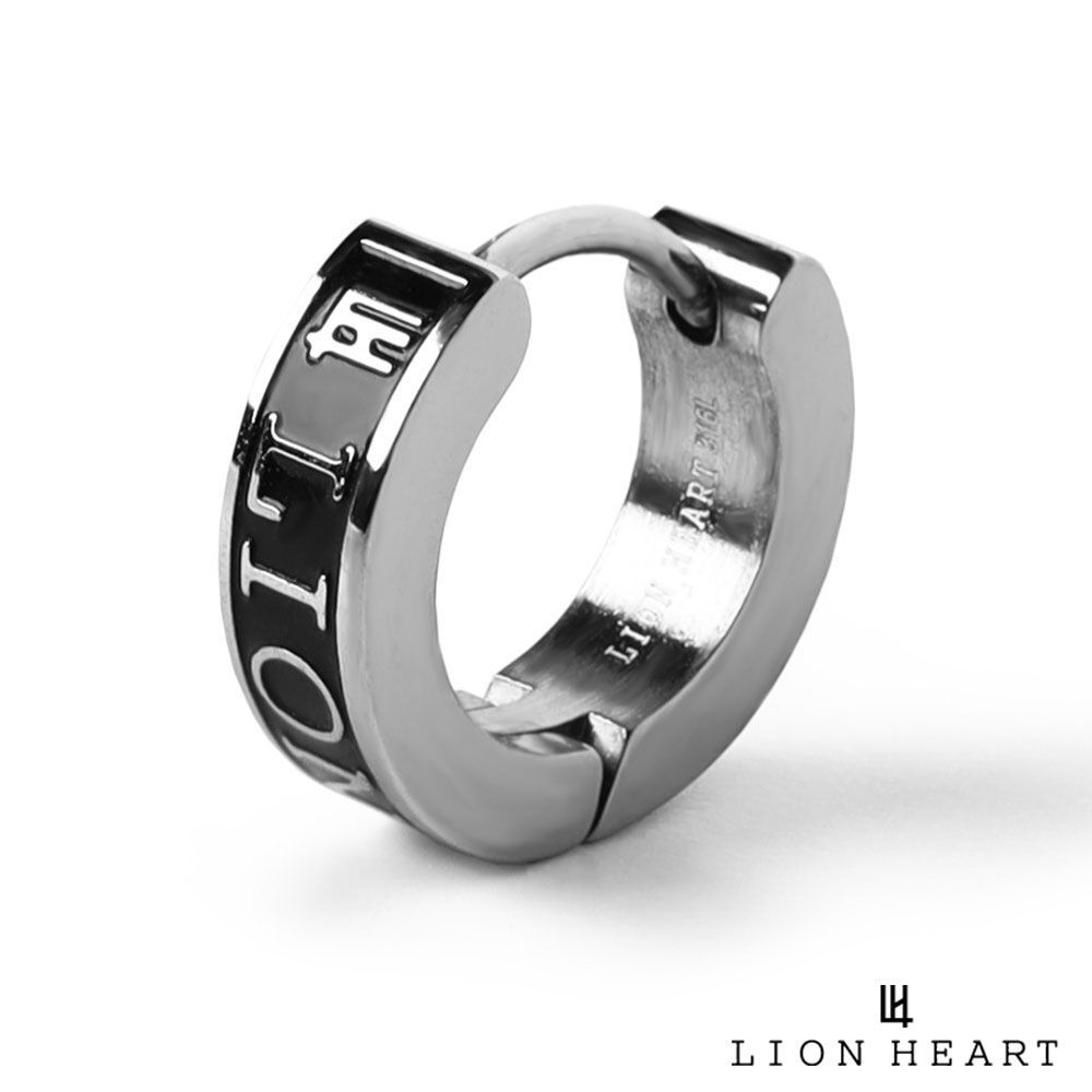 ライオンハート ロゴ フープピアス サージカルステンレス316L