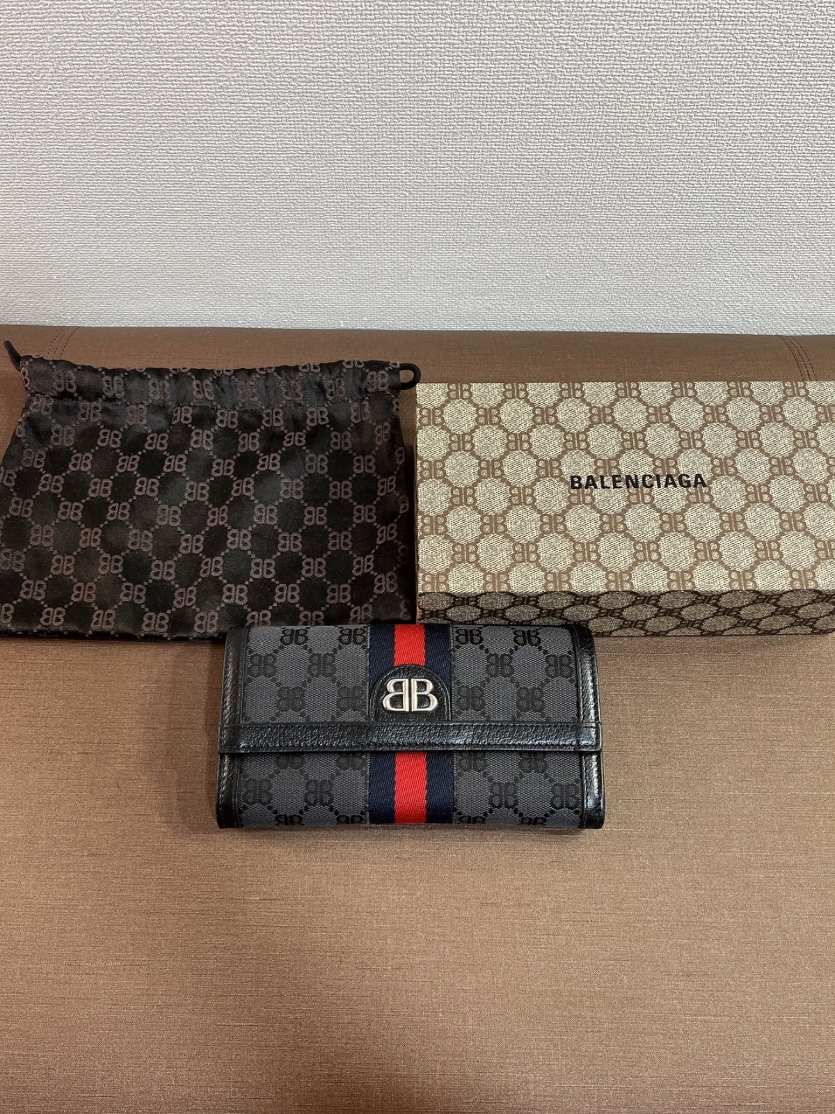 美品□グッチ×バレンシアガ ザハッカー コンチネンタル 美品□グッチ×バレンシアガ ザハッカー コンチネンタル